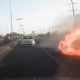 VIDEO: Captan explosión de auto en autopista México - Pachuca; muere supuesto líder criminal
