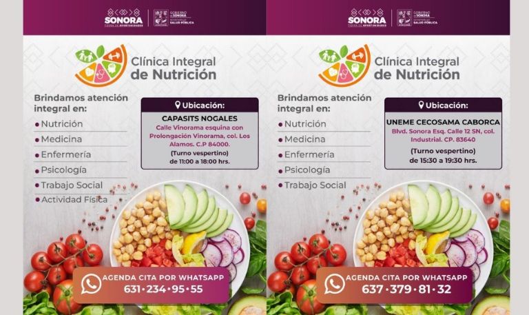 Salud Sonora impulsa la prevención de la obesidad con Clínicas Integrales de Nutrición