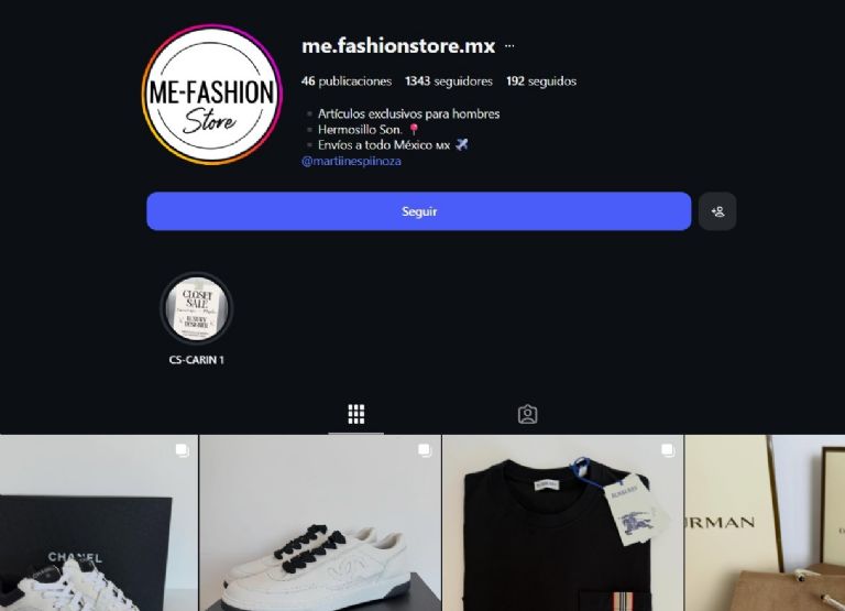 Página de Instagram 