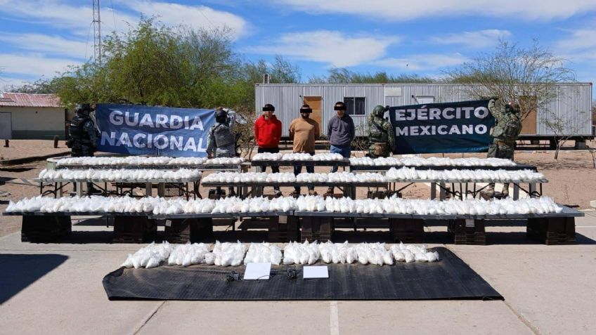 Duro golpe al narcotráfico: Incautan media tonelada de crystal en retén militar de Sonora