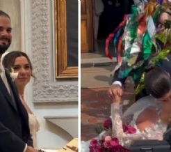 (VIDEO) Farid Dieck y Jessica Fernández se casan por la iglesia en Monterrey; detalles de la boda
