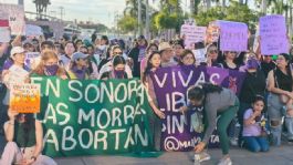 Foto que representa a Mujeres cajemenses marchan por el Día Internacional de las Mujeres en Ciudad Obregón