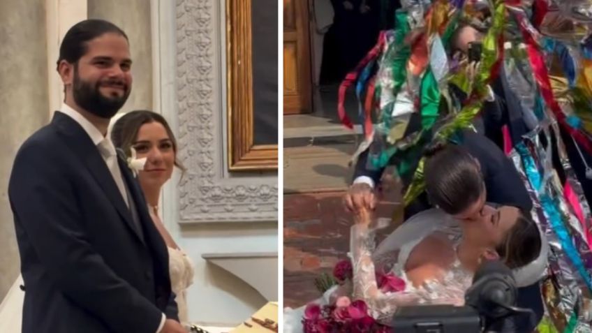 (VIDEO) Farid Dieck y Jessica Fernández se casan por la iglesia en Monterrey; detalles de la boda