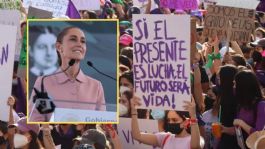 Foto que representa a Sheinbaum: Marchas del 8M fueron "pacíficas"; actos violentos en CDMX fueron protagonizados hombres