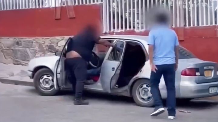 VIDEO: Padre enfrenta al acosador de su hija frente a escuela de Nogales; hubo un disparo