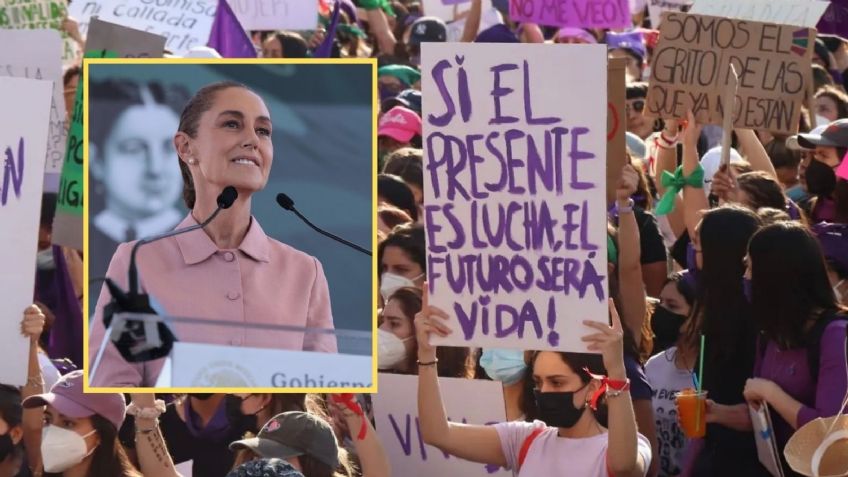 Sheinbaum: Marchas del 8M fueron "pacíficas"; actos violentos en CDMX fueron protagonizados hombres